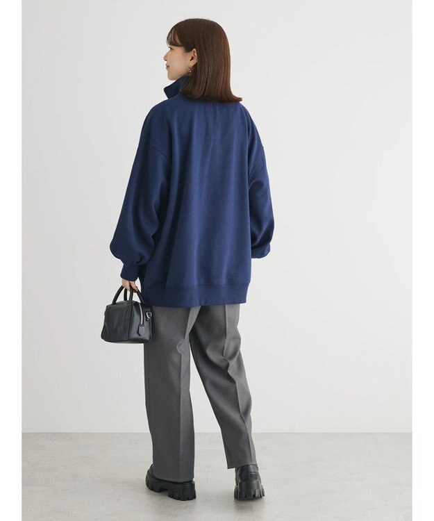 Green Parks ・ＳＵＧＡＲ　ＳＰＯＯＮ　ウラキモウハーフＺＩＰスウェット Navy