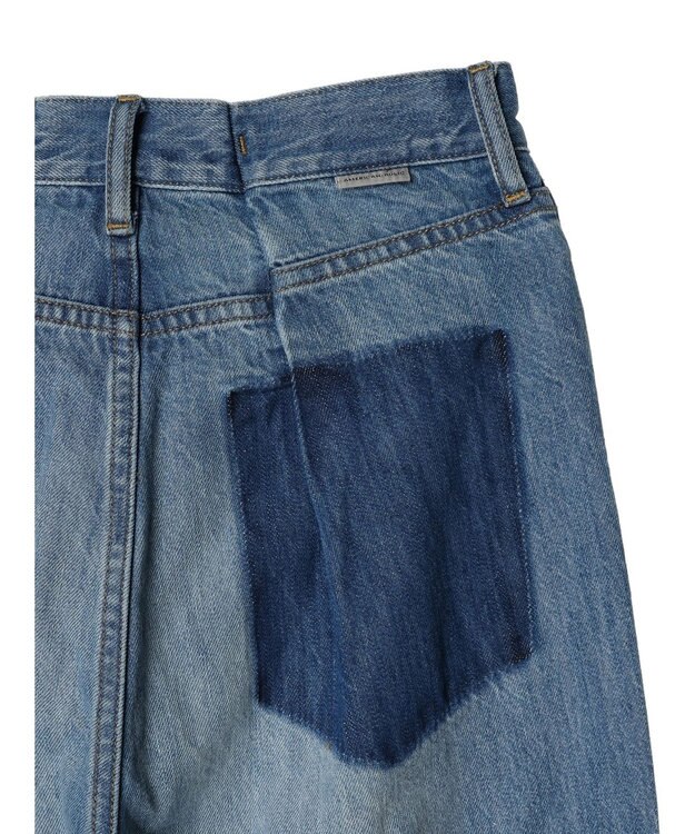 AMERICAN HOLIC アシンメトリーデニムワイドパンツ Indigo