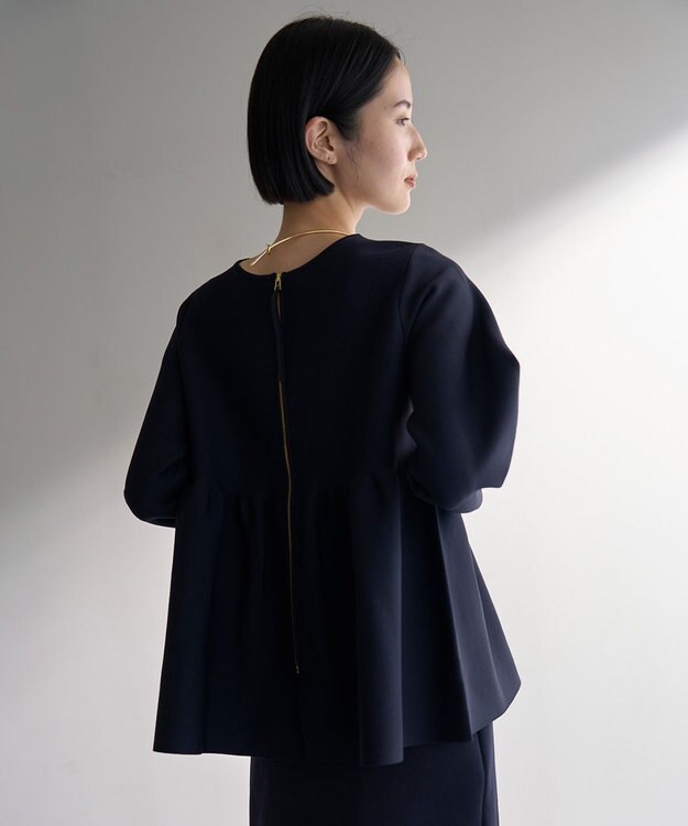 UNFILO 【VERY×UNFILOコラボ】2WAY ペプラムカーディガン ネイビー
