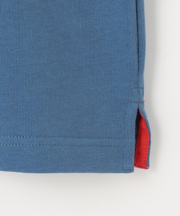 J.PRESS KIDS 【140-170cm】襟ストライプ ブロッキングポロシャツ ブルー系2