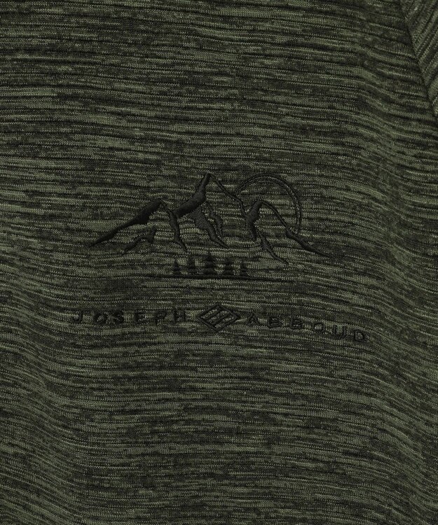 JOSEPH ABBOUD MOUNTAIN 【UNISEX】ランダムスラブリップハーフジップ カーキ系