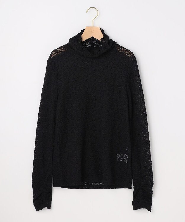 組曲 【先行予約・WEB限定】フラワーチュールタートルネック カットソー ブラック系