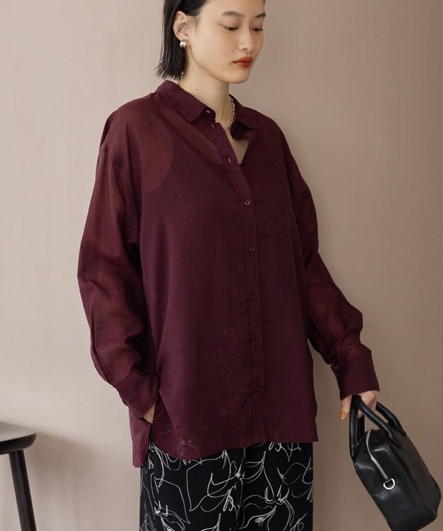 AMERICAN HOLIC ラスターシアーシャツ Charcoal Gray