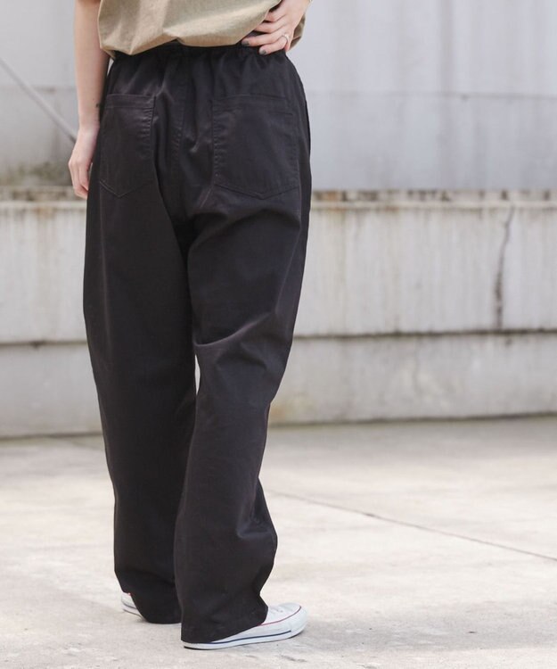 WEGO 【ウエストゴム/手洗い可】チノイージーパンツ ブラック