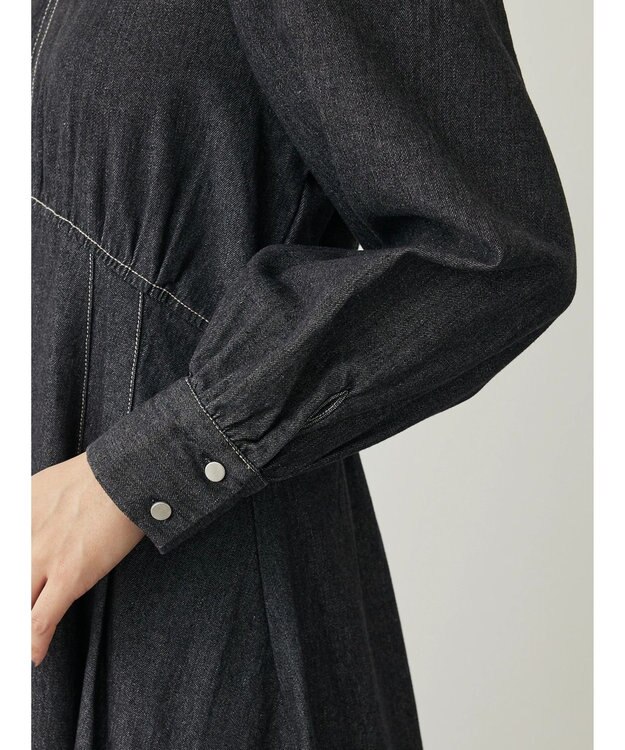 Green Parks ・ＥＬＥＮＣＡＲＥ　ＤＵＥウエストタックデニムワンピース Black