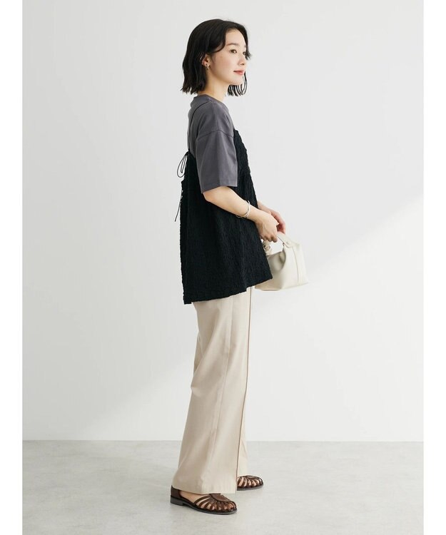 Green Parks カットＪＱキャミソール Black