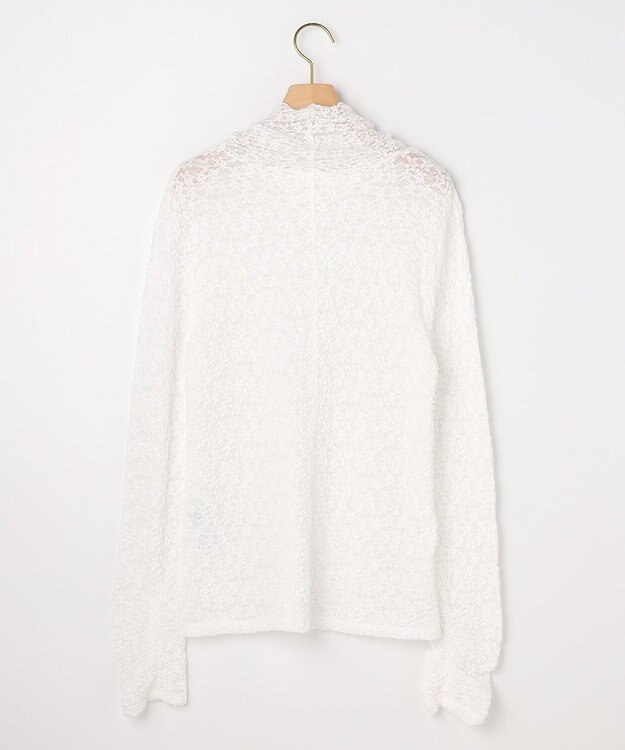 組曲 【WEB限定】フラワーチュールタートルネック カットソー アイボリー系