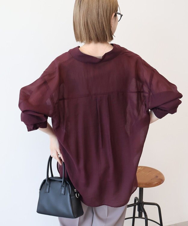 AMERICAN HOLIC ラスターシアーシャツ Charcoal Gray