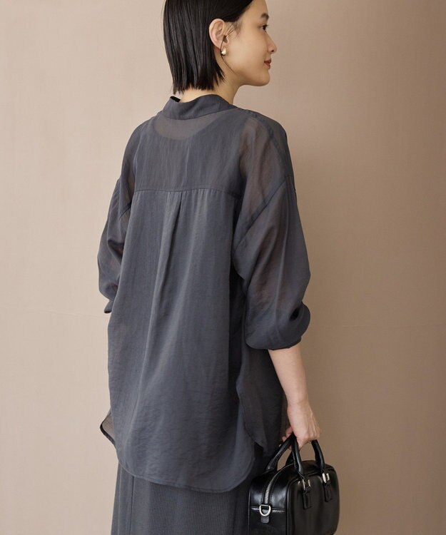 AMERICAN HOLIC ラスターシアーシャツ Charcoal Gray