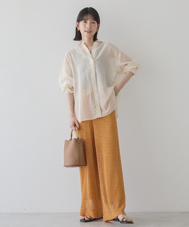 AMERICAN HOLIC ラスターシアーシャツ Charcoal Gray