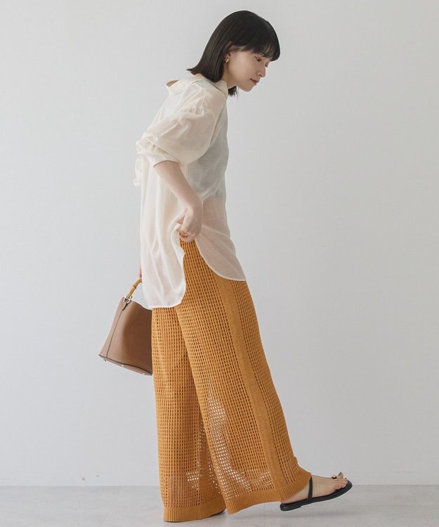 AMERICAN HOLIC ラスターシアーシャツ Charcoal Gray