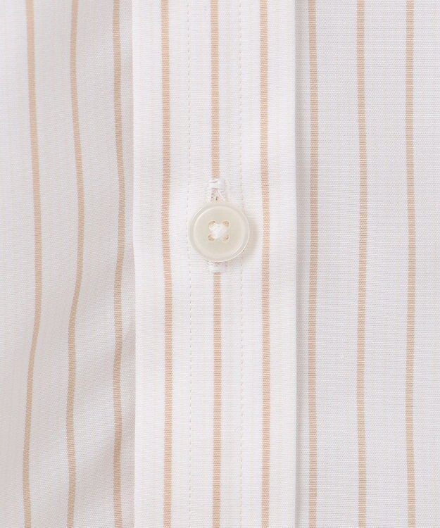 GOTAIRIKU 【形態安定】PREMIUMPLEATS_レギュラーカラー 通年ドレスシャツ（ボーダー） ダークブラウン系1