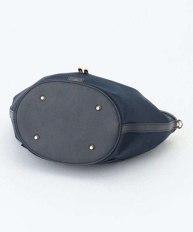 J.PRESS LADIES 【2way】ギャザーバンブー トート バッグ ネイビー系