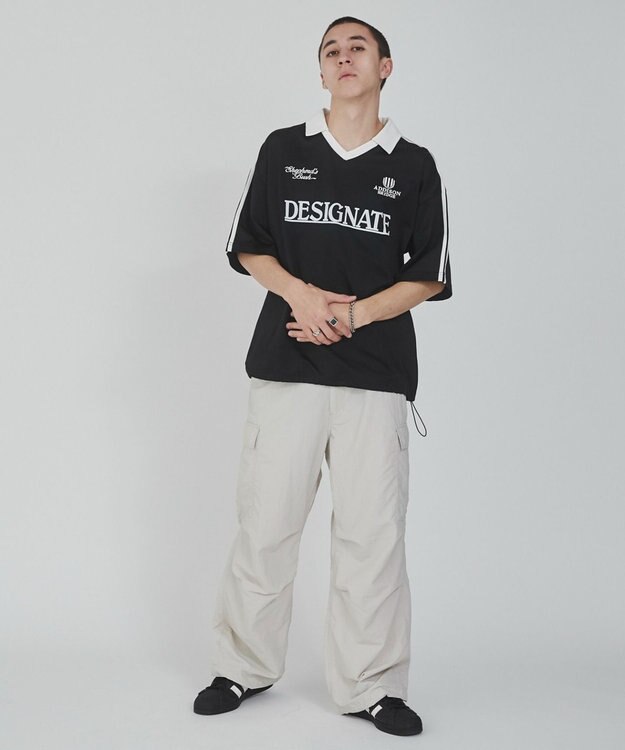 WEGO グラフィックドロストゲームシャツ（S） ブラック