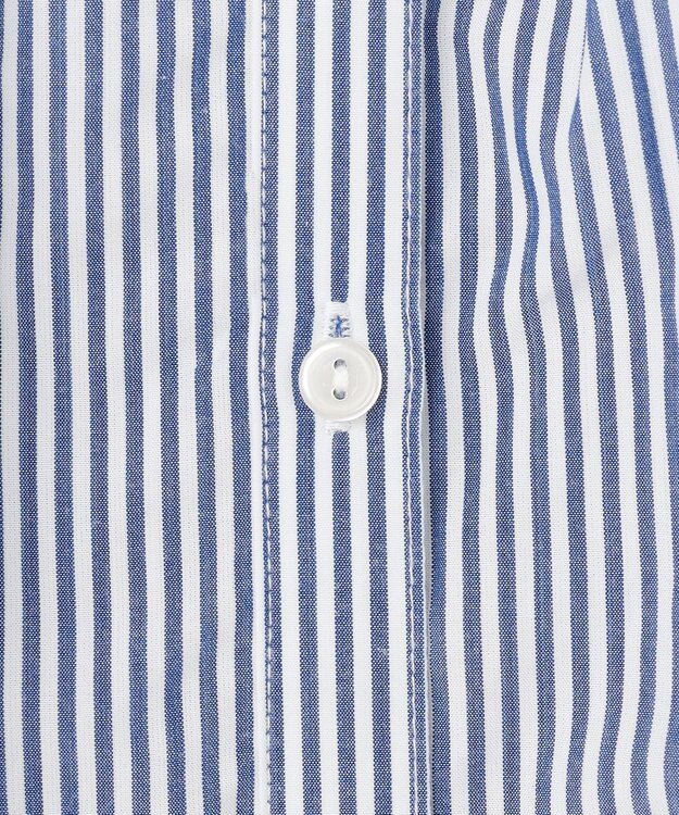 ANY スタンドネックブラウス ブルーロンスト