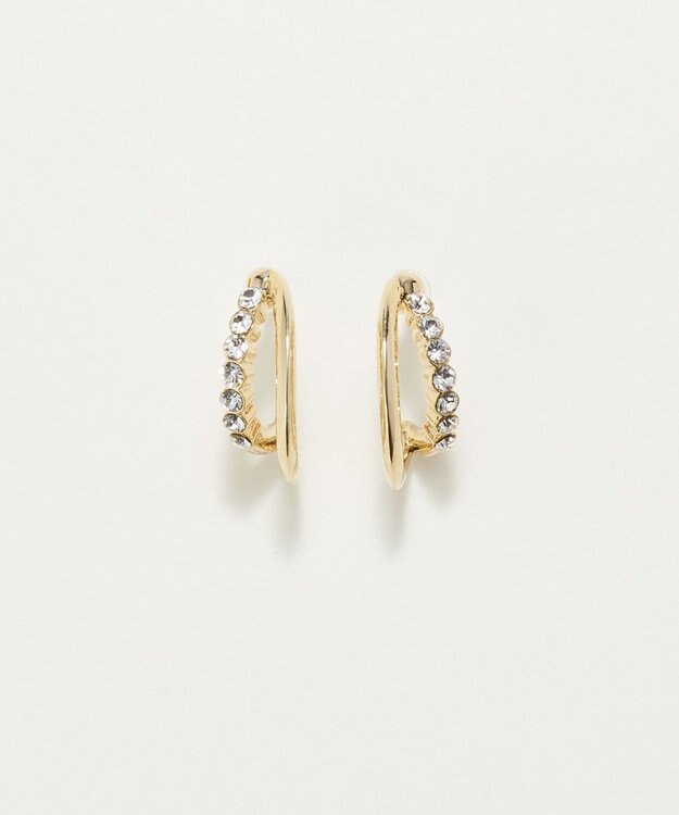 Phoebe 〈アレルギー対応〉ブリリアントダブルフープセラミックピアス　ゴールド ゴールド