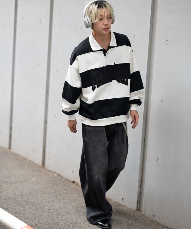 WEGO 【ユニセックス着用ITEM】カレッジロゴラガースウェット ホワイト