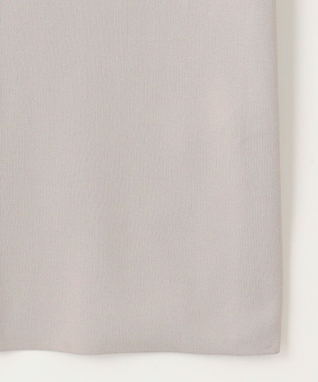 自由区 S 【前後着用可・洗える】パールディティールニット ワンピース ライトグレー系