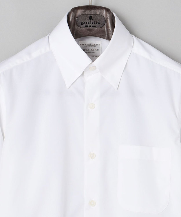 GOTAIRIKU 【形態安定】PREMIUMPLEATS_スナップダウン 通年ドレスシャツ(26年モデル) ホワイト系