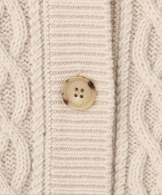 J.PRESS LADIES 【洗える】EIGER CORD カーディガン ホワイト系