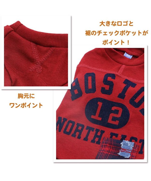 PET PARADISE 犬 服 Tシャツ 【小型犬】 プレミアム ペティーヒート カレッジ 赤 赤