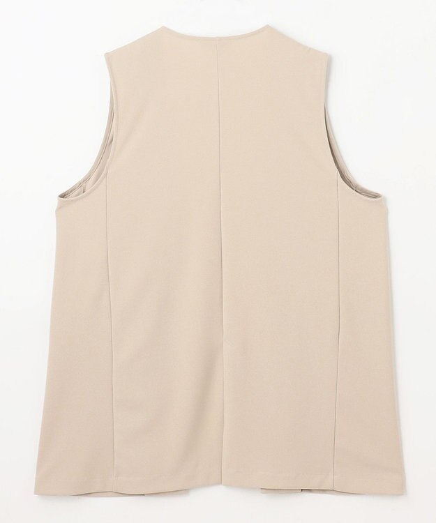 ANY 【洗濯機可】カットジョーゼットジレ サンドベージュ