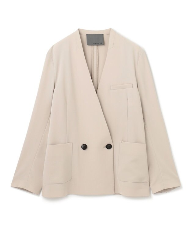 uncrave 【接触冷感・撥水・洗濯機洗い可】クールタッチツイル ジャケット（uncrave STANDARD） ピンクベージュ