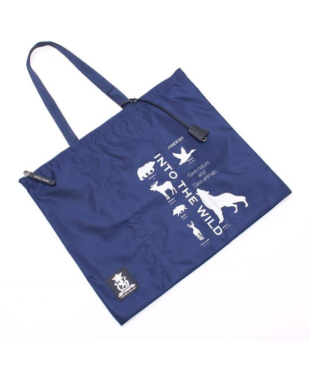 A.D.M.J. 【ナイロン】オリタタミバッグL NAVY