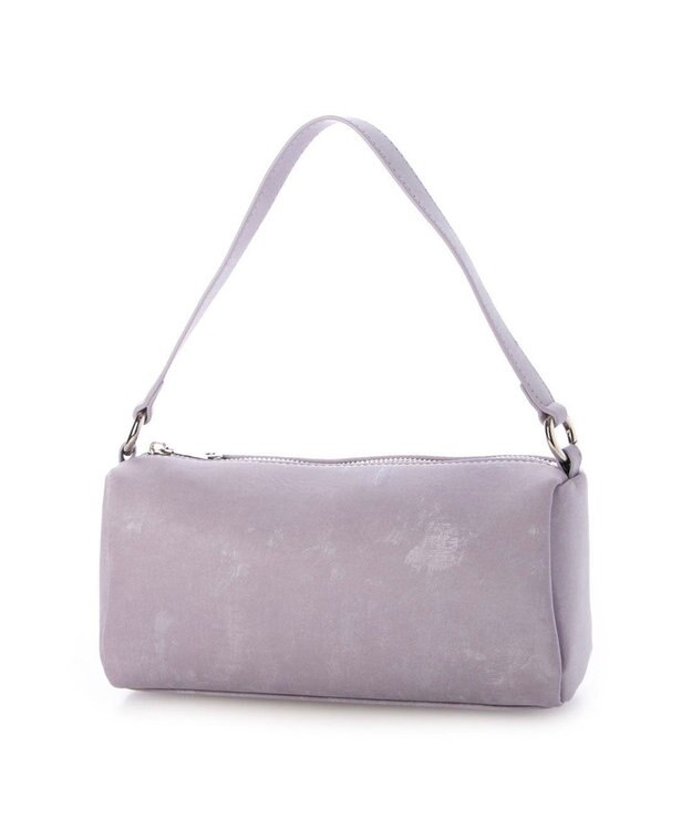 UNBILLION カシュカシュ cachecache / シルクサテン風合皮筒形ショルダー ラベンダー
