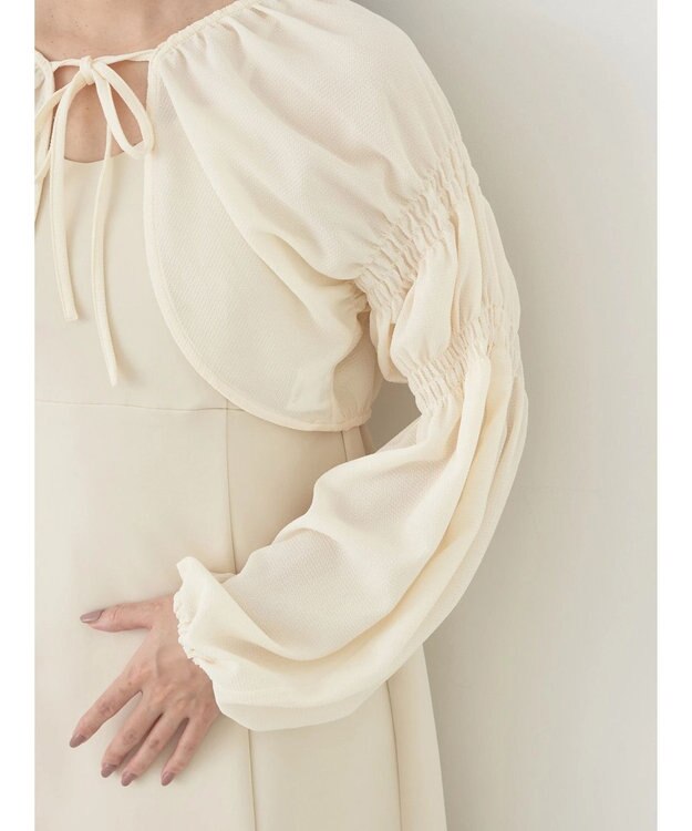 earth music&ecology ＳＥＴ２点ボレロ＋キャミワンピース Ivory