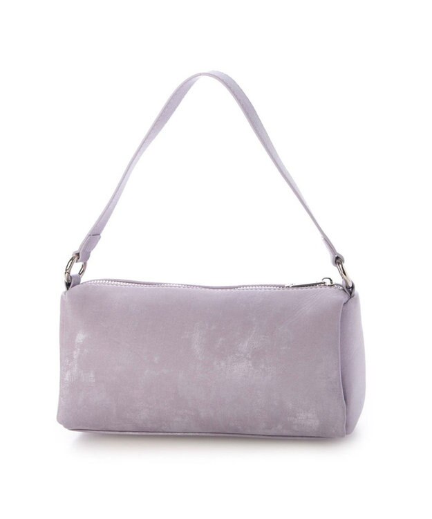 UNBILLION カシュカシュ cachecache / シルクサテン風合皮筒形ショルダー ラベンダー