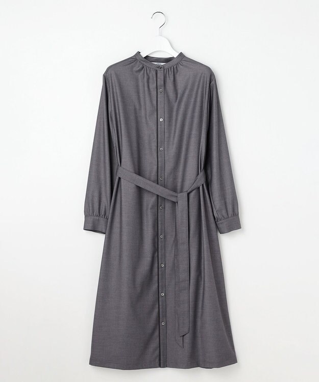 J.PRESS LADIES S ギャバストレッチ ワンピース グレー系