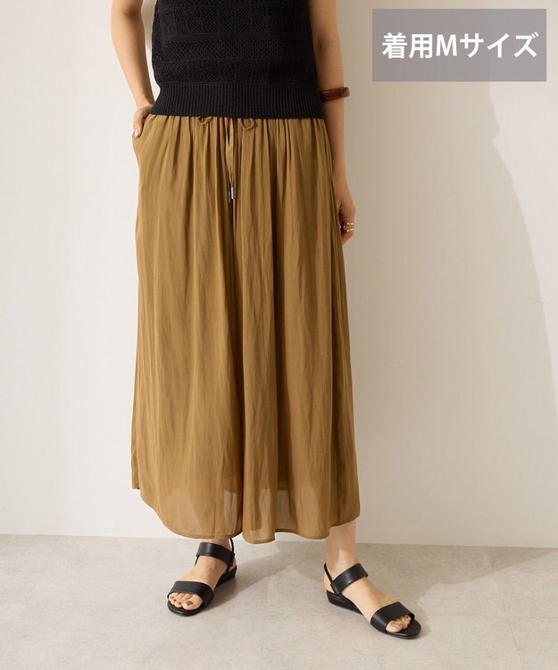 AMERICAN HOLIC 【選べる丈】接触冷感シフォンスカーチョ Camel