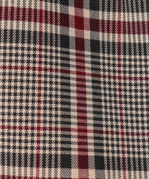 ANY L 【手洗い可/ウエストゴム/裏起毛】チェックボンディングタイトスカート ビックチェック