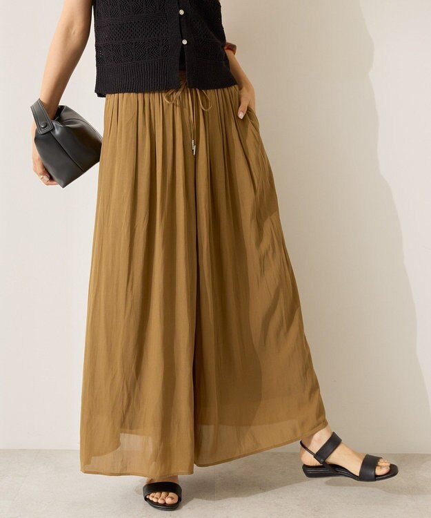 AMERICAN HOLIC 【選べる丈】接触冷感シフォンスカーチョ Camel