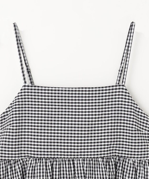ANY 【洗濯機可能】ギンガムギャザーワンピース ギンガム