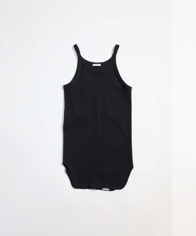 LENO TANK TOP　テレコタンクトップカットソー BLACK