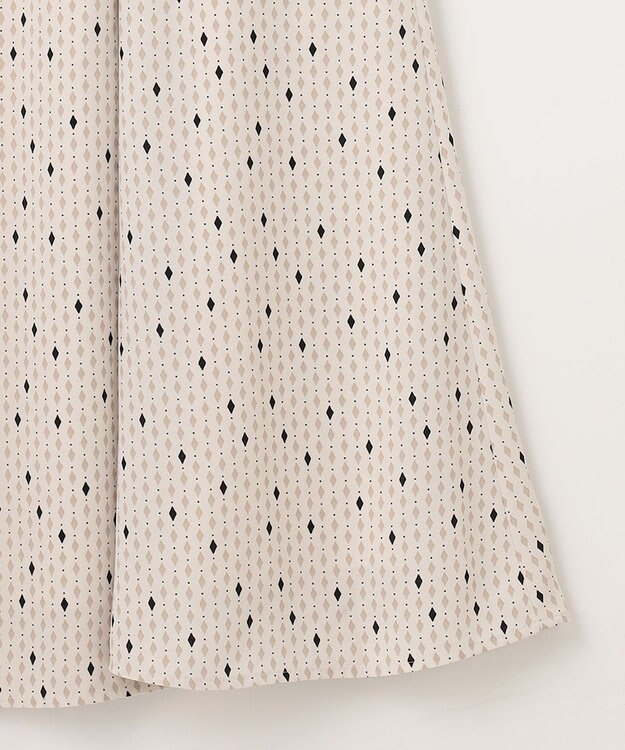 23区 L 【洗える】バックサテンアムンゼンレユールダイヤプリント スカート ベージュ系