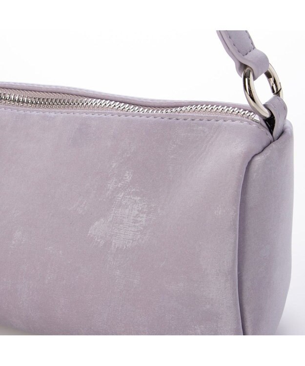 UNBILLION カシュカシュ cachecache / シルクサテン風合皮筒形ショルダー ラベンダー