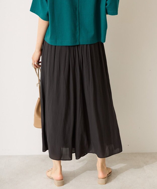 AMERICAN HOLIC 【選べる丈】接触冷感シフォンスカーチョ Black