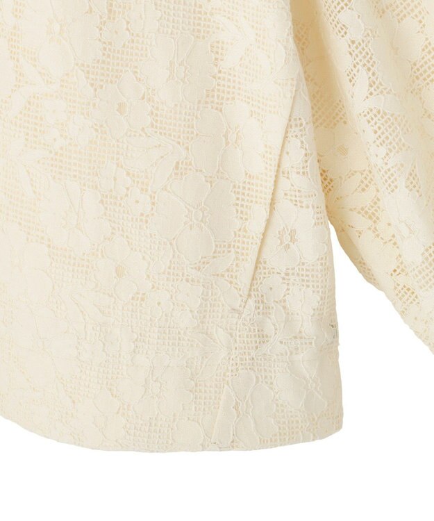 earth music&ecology 【WEB・一部店舗限定】レースリバーシブルブルゾン Ivory