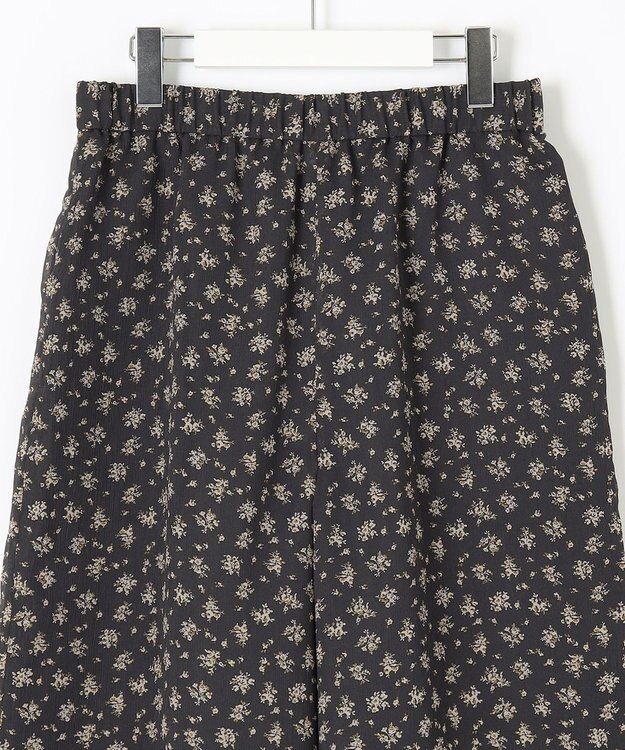 J.PRESS LADIES 【洗える】楊柳フラワープリント キュロット パンツ グレー系5