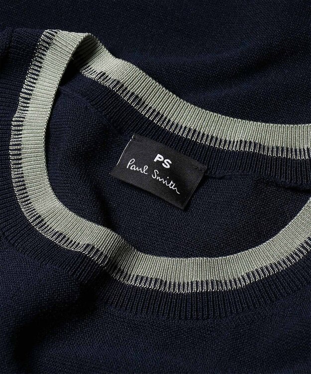 Paul Smith コントラストトリム ノースリーブニット ネイビー