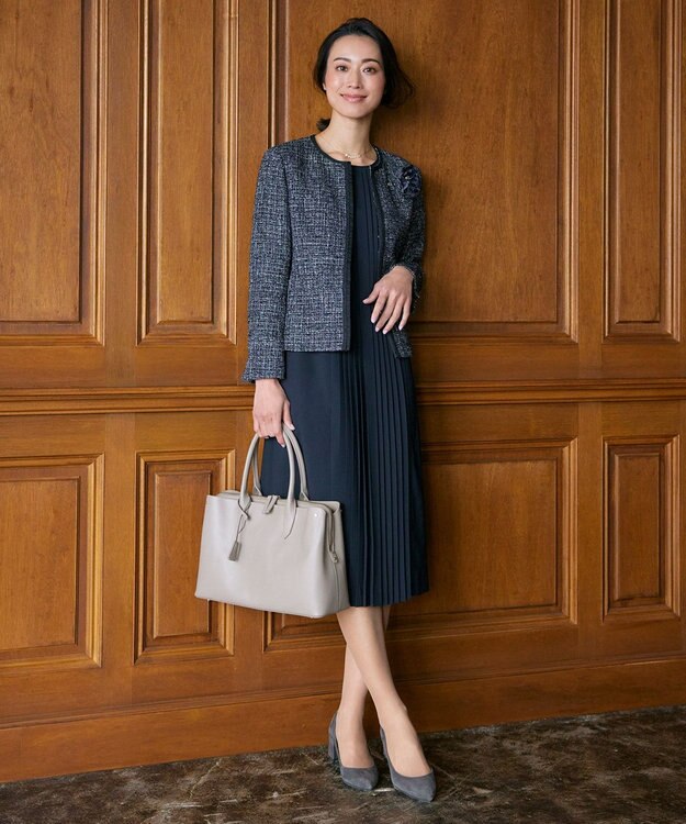 J.PRESS LADIES ショートパール ネックレス ゴールド系