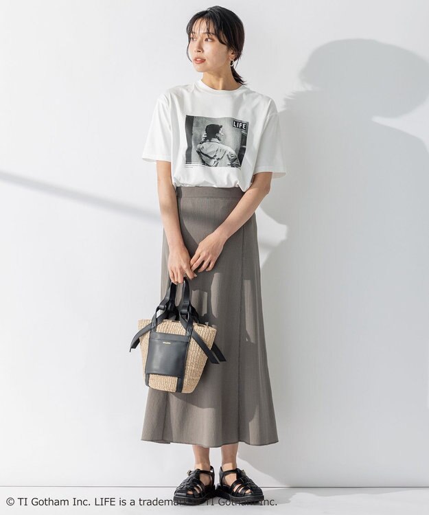 23区 L 【23区/LIFE】PHOTO Tシャツ ホワイト系(raincoat)