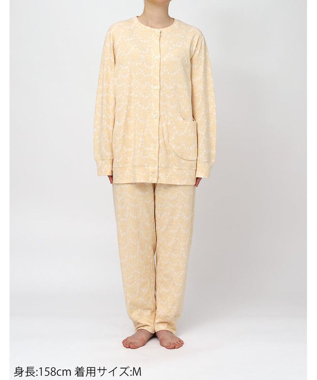 tsumori chisato SLEEP ツモリチサト パジャマ 綿100%(本体) オーガニックコットン使用 長袖 長ズボン レディース UDX596/ワコール クリーム