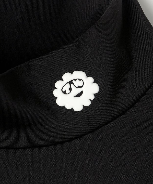 PW CIRCULUS 【吸水速乾 / UV遮蔽率99.9% UVカット / ストレッチ】【WOMEN】アニマルグラフィックロングスリーブモックT ゴルフウェア レディース ブラック系