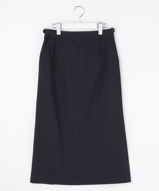 J.PRESS LADIES S TCリネン ドライツイル ナロー スカート ネイビー系