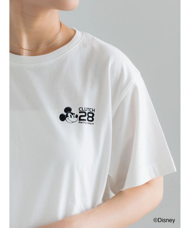 Te chichi 【Disney】MICKEY/ロゴプリントTシャツ オフホワイト