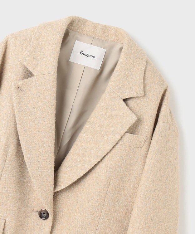 GRACE CONTINENTAL ヘリンボーンツイードジャケット ベージュ